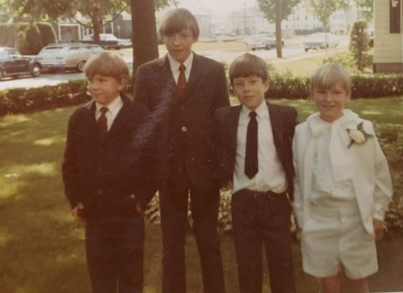 William Eastwood at age 7 with his family